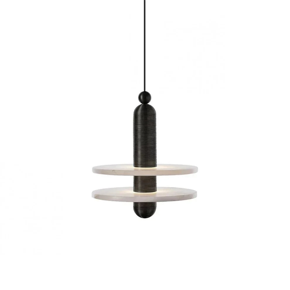 Alabaster Comet Pendant Lamp - D 40cm x H 45cm / ∅ 15.7″ x H 17.7″BlackWarm Lightcasivra