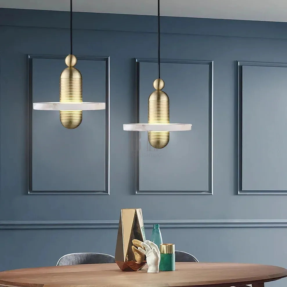 Alabaster Comet Pendant Lamp - D 28cm x H 31.5cm / ∅ 11″ x H 12.4″BlackWarm Lightcasivra
