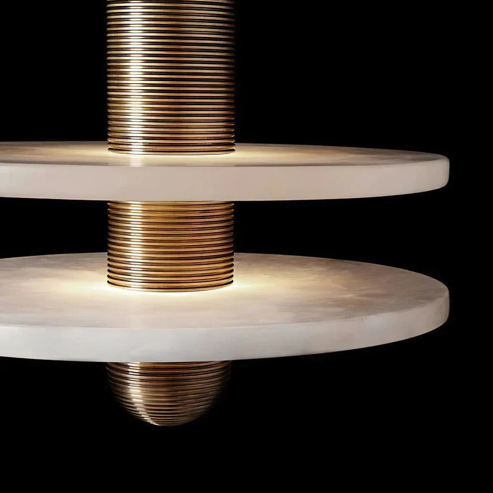 Alabaster Comet Pendant Lamp - D 28cm x H 31.5cm / ∅ 11″ x H 12.4″BlackWarm Lightcasivra