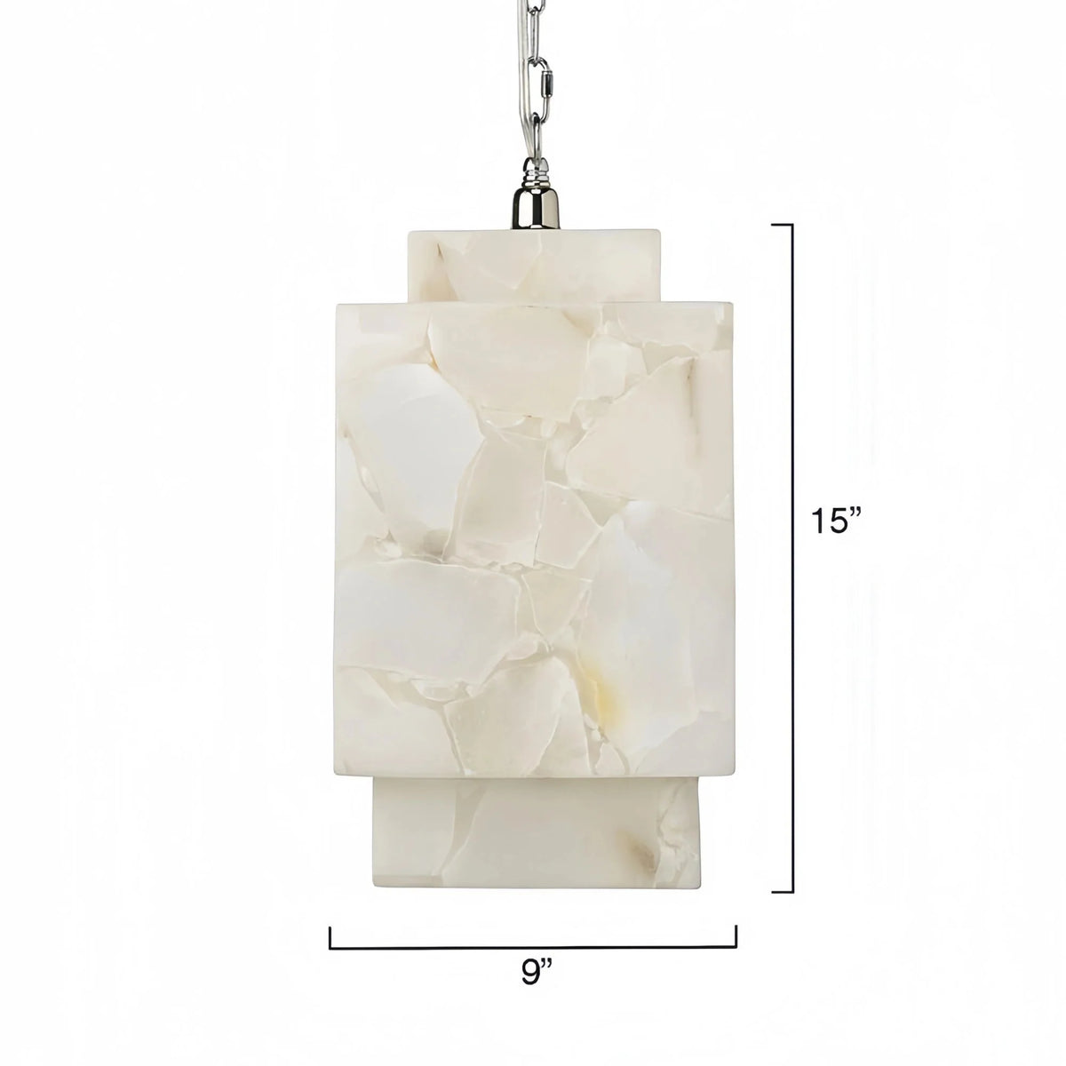 Alabaster Cube Pendant Light - casivra