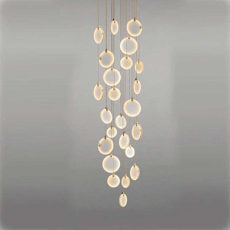 Alabaster Cuboid Dining Room Chandelier,Dining Room Chandelie-chandelier-casivra-24-Lights 39"-casivra