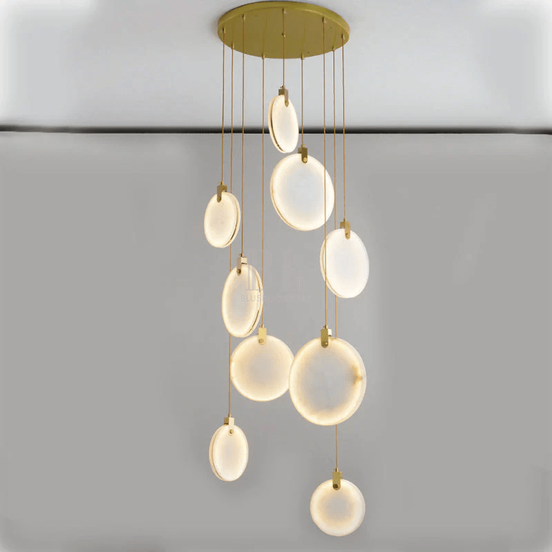 Alabaster Cuboid Dining Room Chandelier,Dining Room Chandelie-chandelier-casivra-9-Lights 20"-casivra
