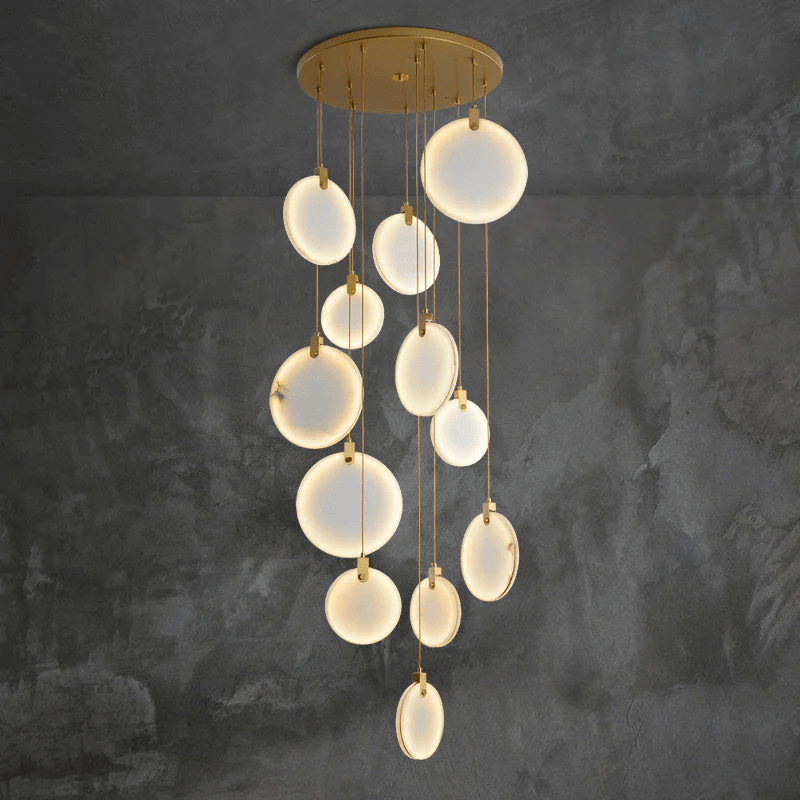 Alabaster Cuboid Dining Room Chandelier,Dining Room Chandelie-chandelier-casivra-casivra