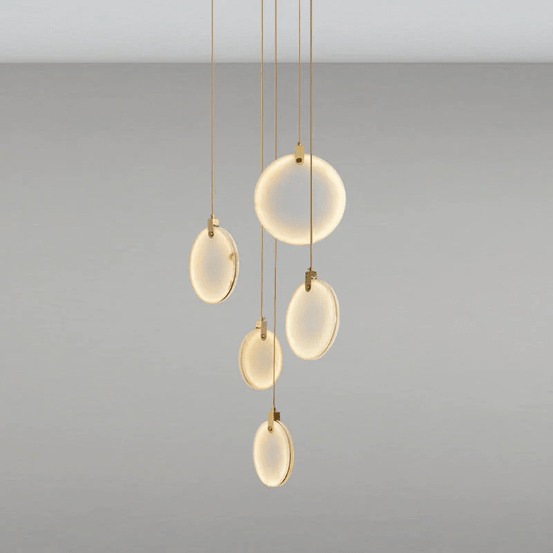 Alabaster Cuboid Dining Room Chandelier,Dining Room Chandelie-chandelier-casivra-5-Lights 13"-casivra