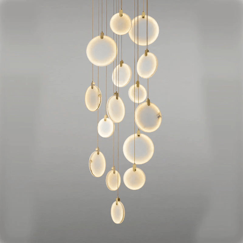 Alabaster Cuboid Dining Room Chandelier,Dining Room Chandelie-chandelier-casivra-casivra