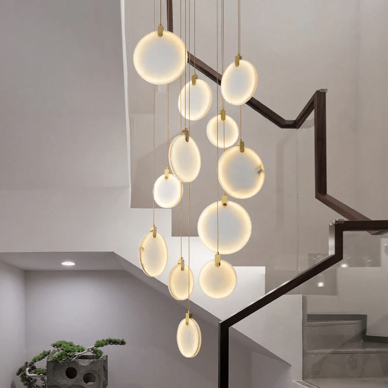 Alabaster Cuboid Dining Room Chandelier,Dining Room Chandelie-chandelier-casivra-12-Lights 23"-casivra