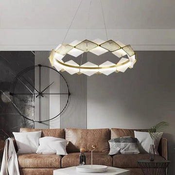 Alabaster Diamond Shaped Modern Chandelier - 31.49"D*19.68"Hcasivra