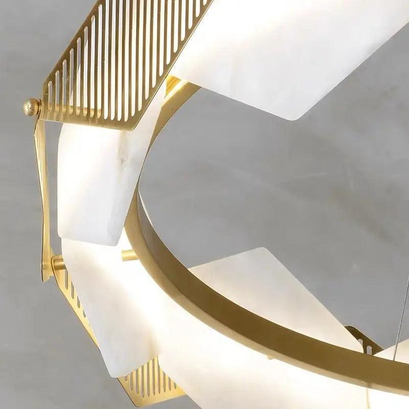 Alabaster Diamond Shaped Modern Chandelier - 23.62"D*19.68"Hcasivra