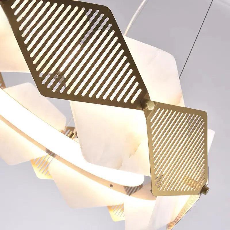 Alabaster Diamond Shaped Modern Chandelier - 23.62"D*19.68"Hcasivra