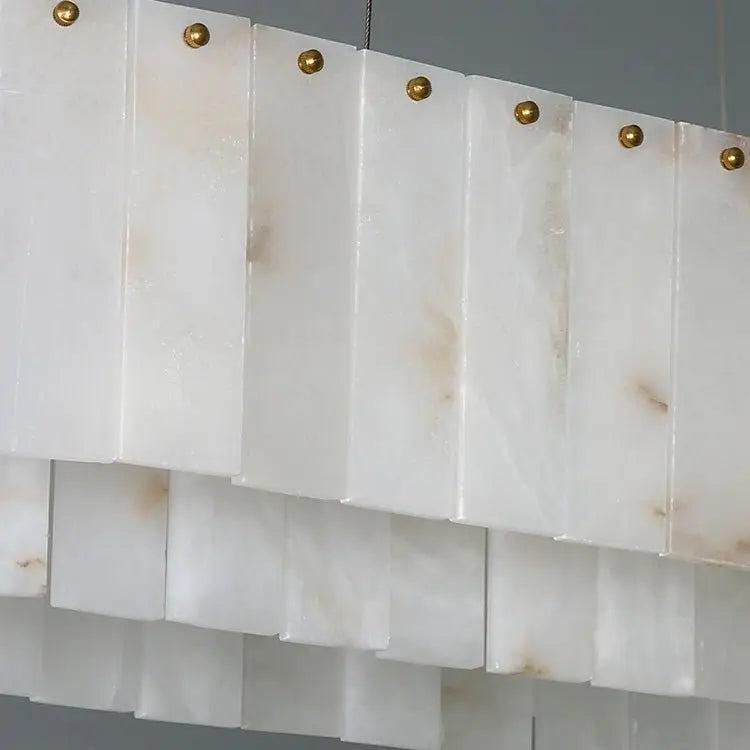 Alabaster Dining Room Round Chandelier Lighting - casivra