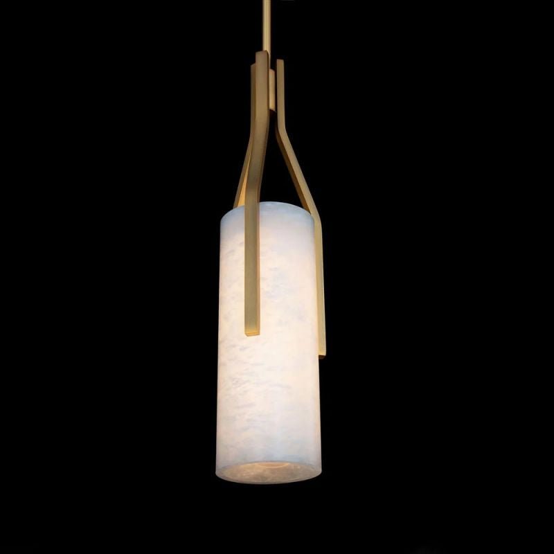 Alabaster Firenze 22in LED Pendant - Brasscasivra