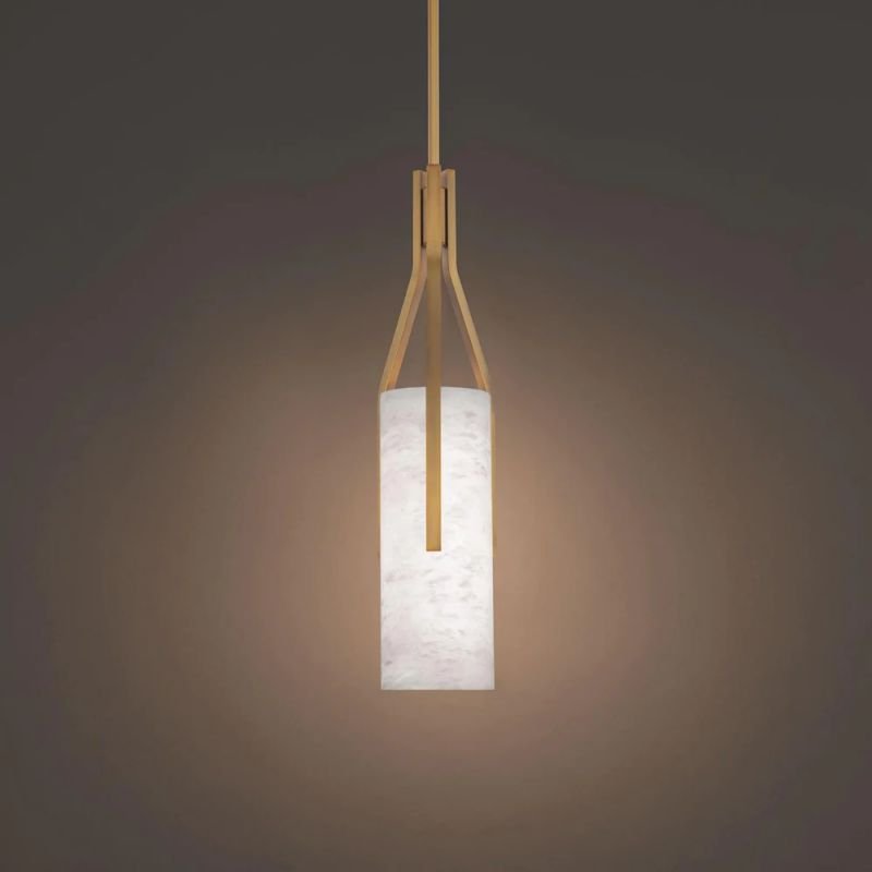 Alabaster Firenze 22in LED Pendant - Brasscasivra