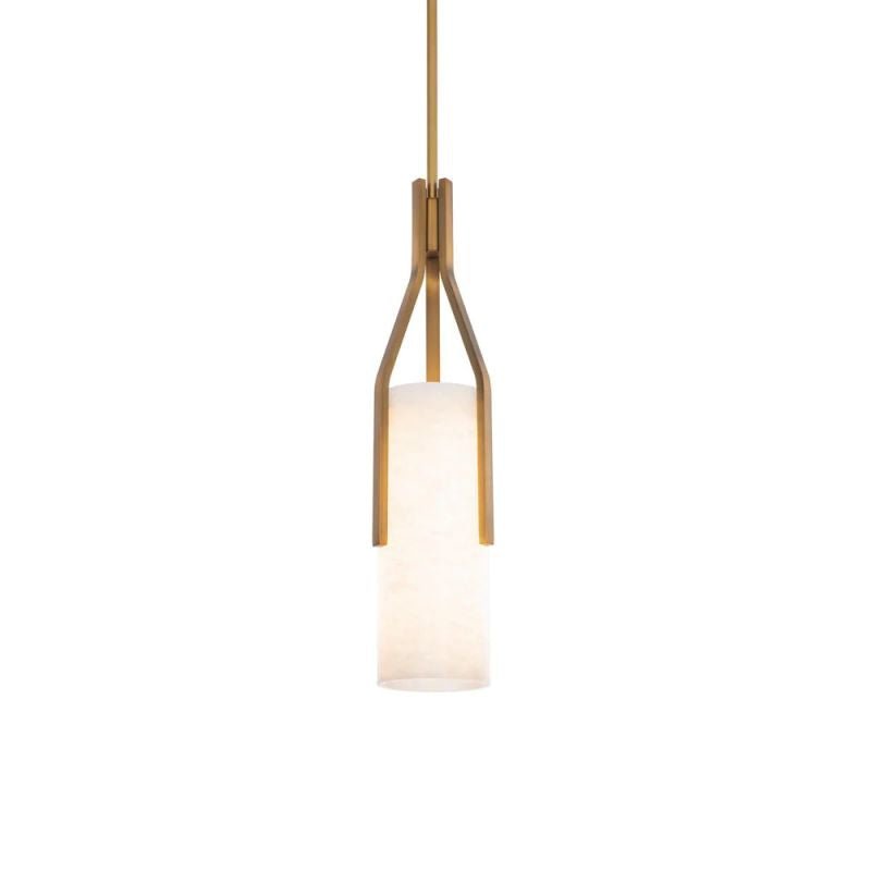Alabaster Firenze 22in LED Pendant - Brasscasivra