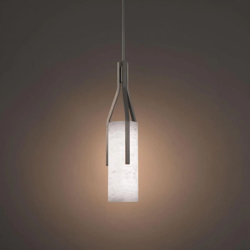 Alabaster Firenze 22in LED Pendant - Antique Nickelcasivra