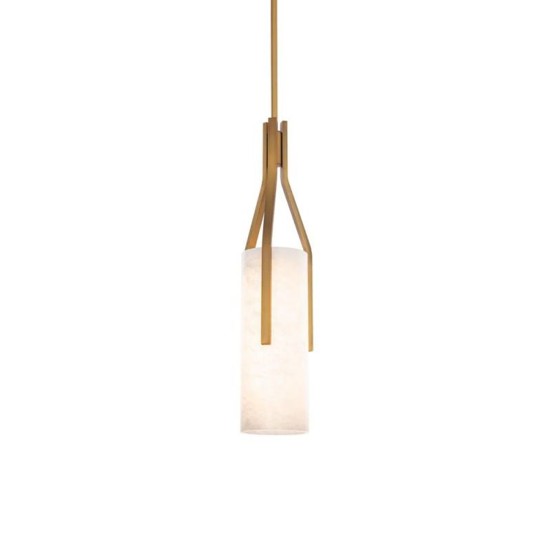 Alabaster Firenze 22in LED Pendant - Brasscasivra