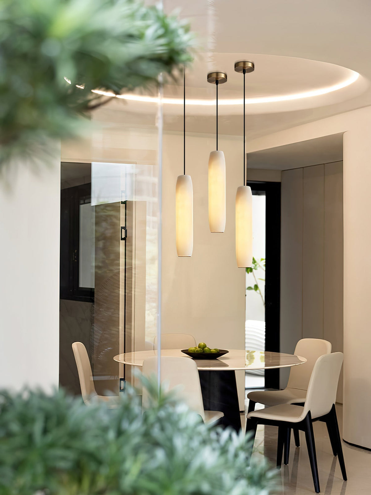 Alabaster Flute Pendant Light - casivra