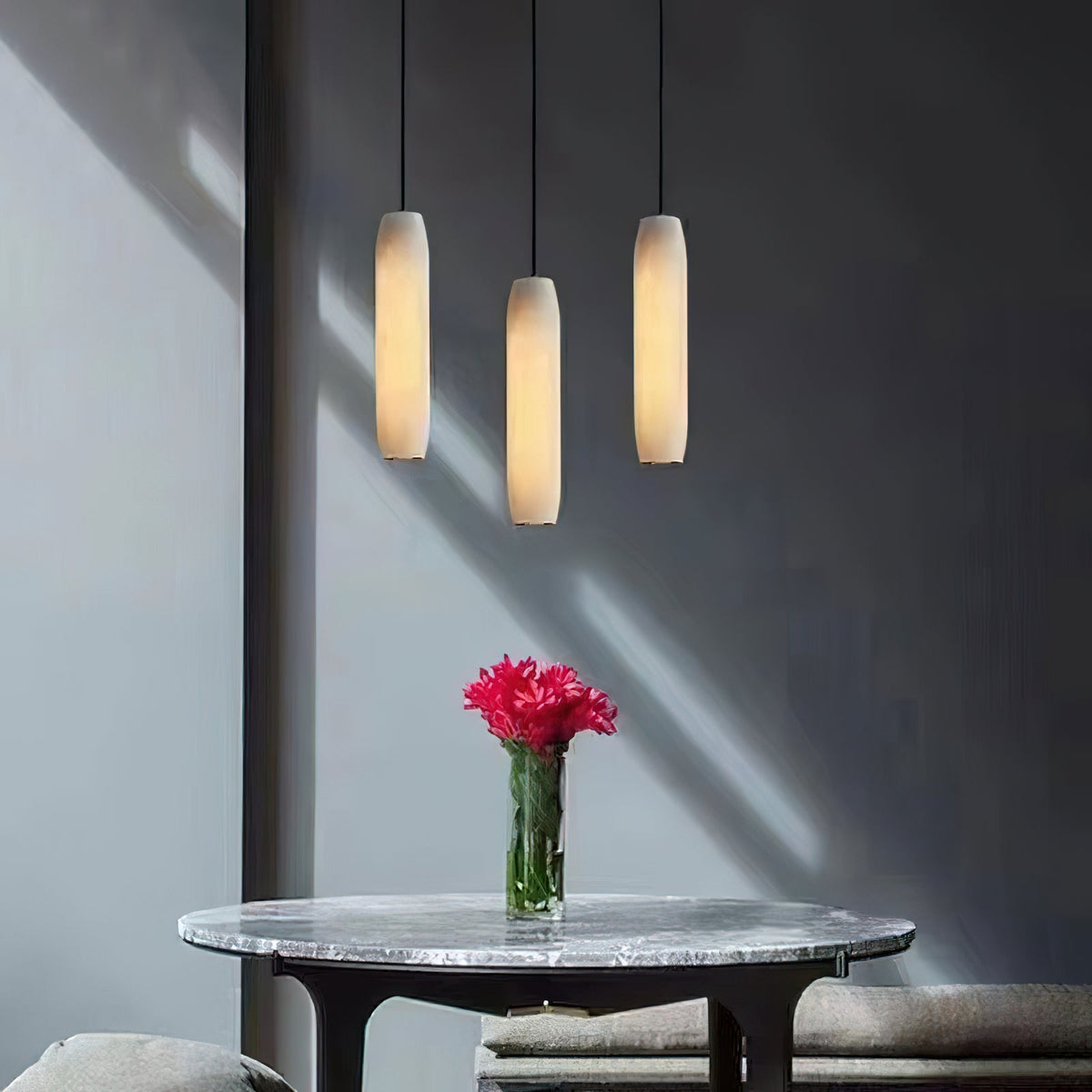 Alabaster Flute Pendant Light - casivra