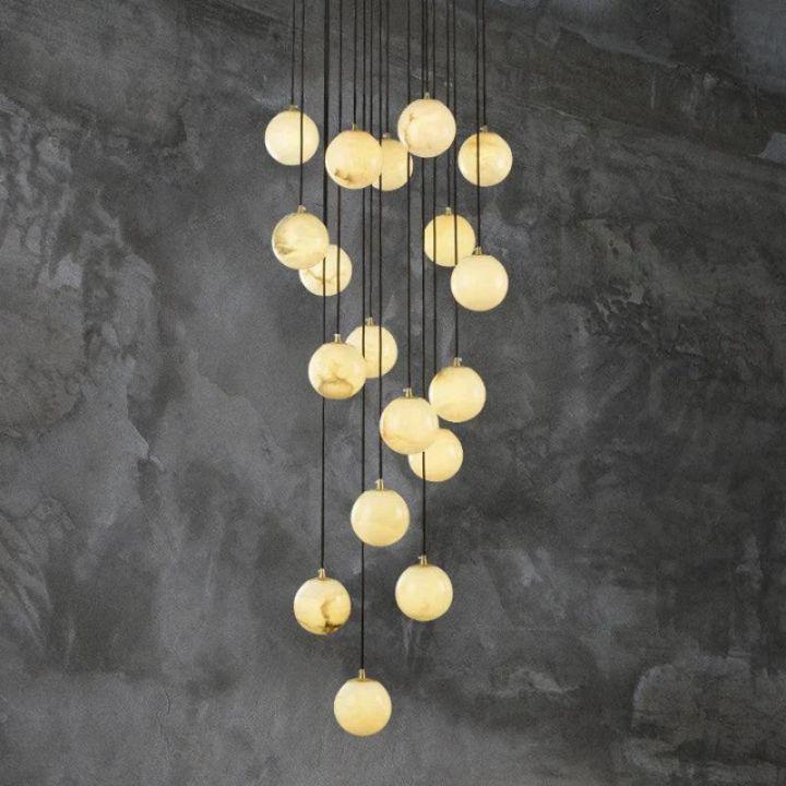 Alabaster Global Wavy Chandelier - 18 Lightscasivra