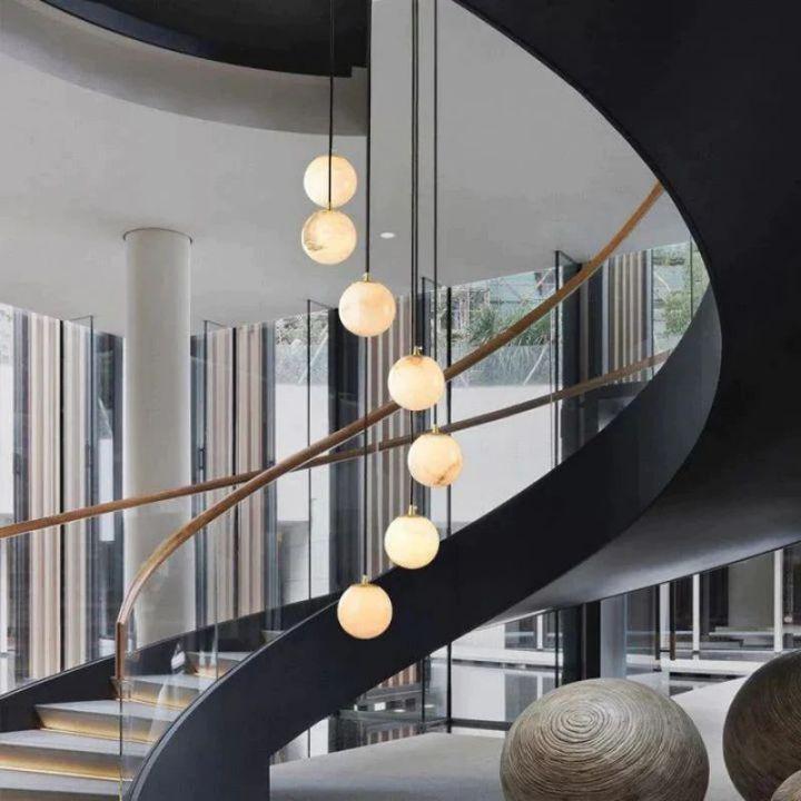 Alabaster Global Wavy Chandelier - 3 Lightscasivra