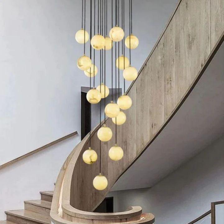 Alabaster Global Wavy Chandelier - 3 Lightscasivra