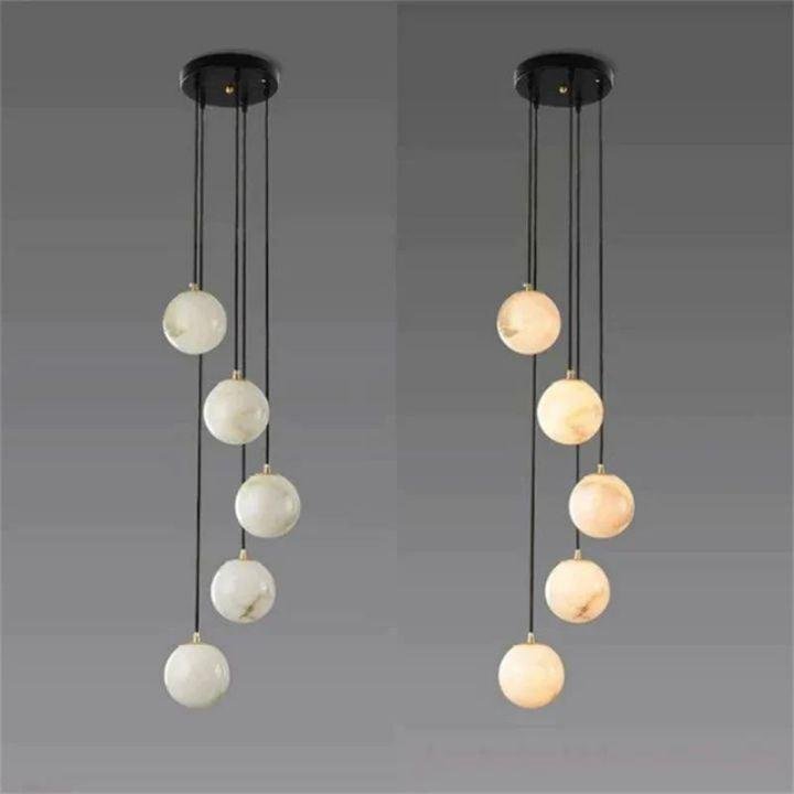 Alabaster Global Wavy Chandelier - 5 Lightscasivra