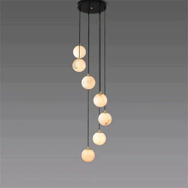 Alabaster Global Wavy Chandelier - 7 Lightscasivra