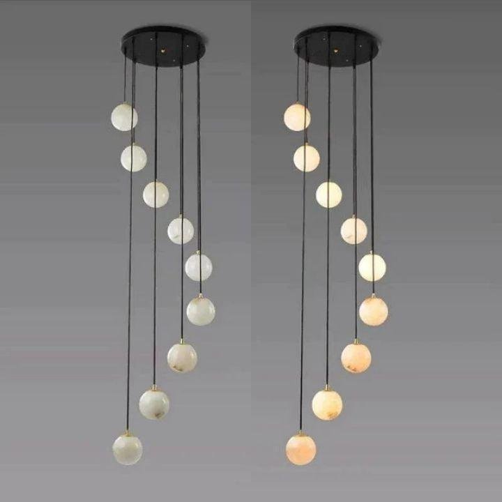 Alabaster Global Wavy Chandelier - 9 Lightscasivra