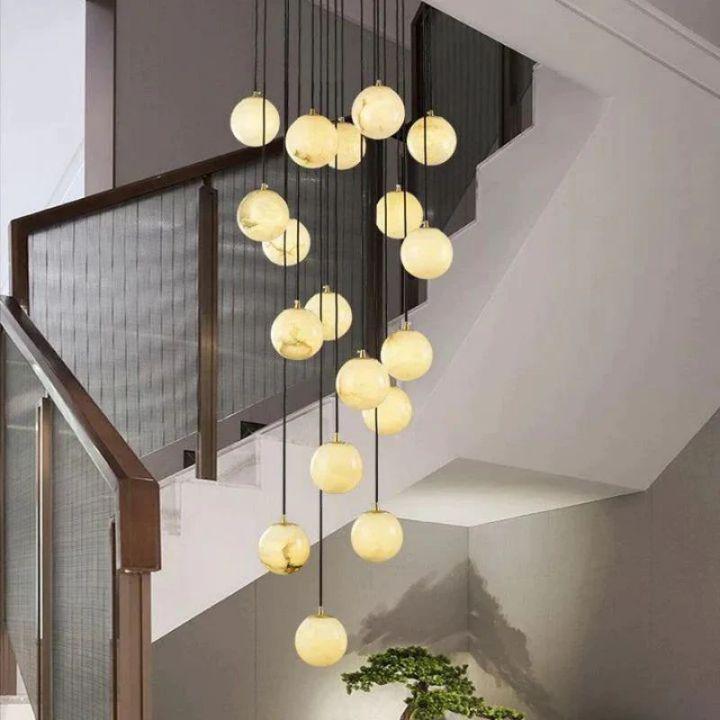 Alabaster Global Wavy Chandelier - 3 Lightscasivra