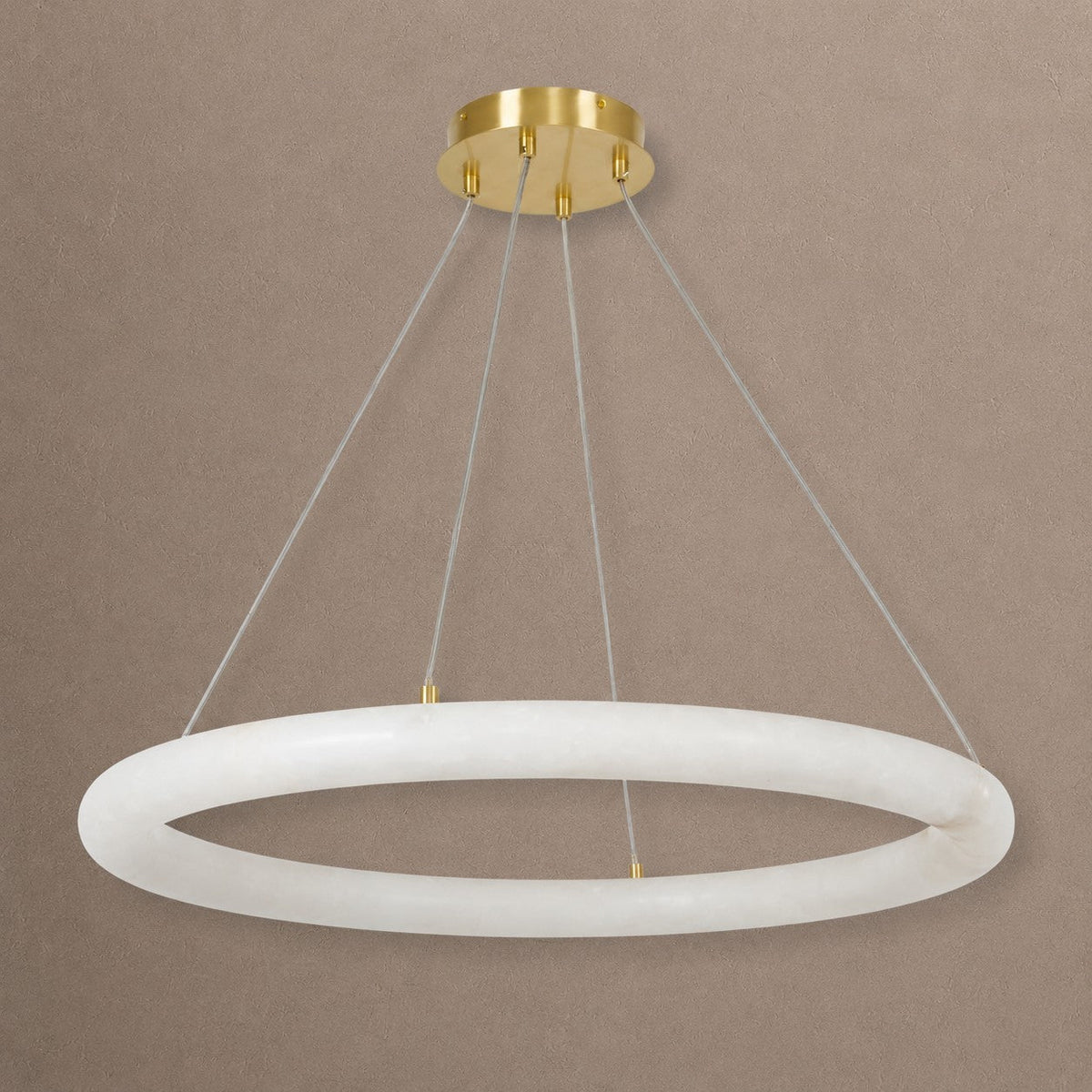 Alabaster Globle Round Chandelier - D 48"casivra