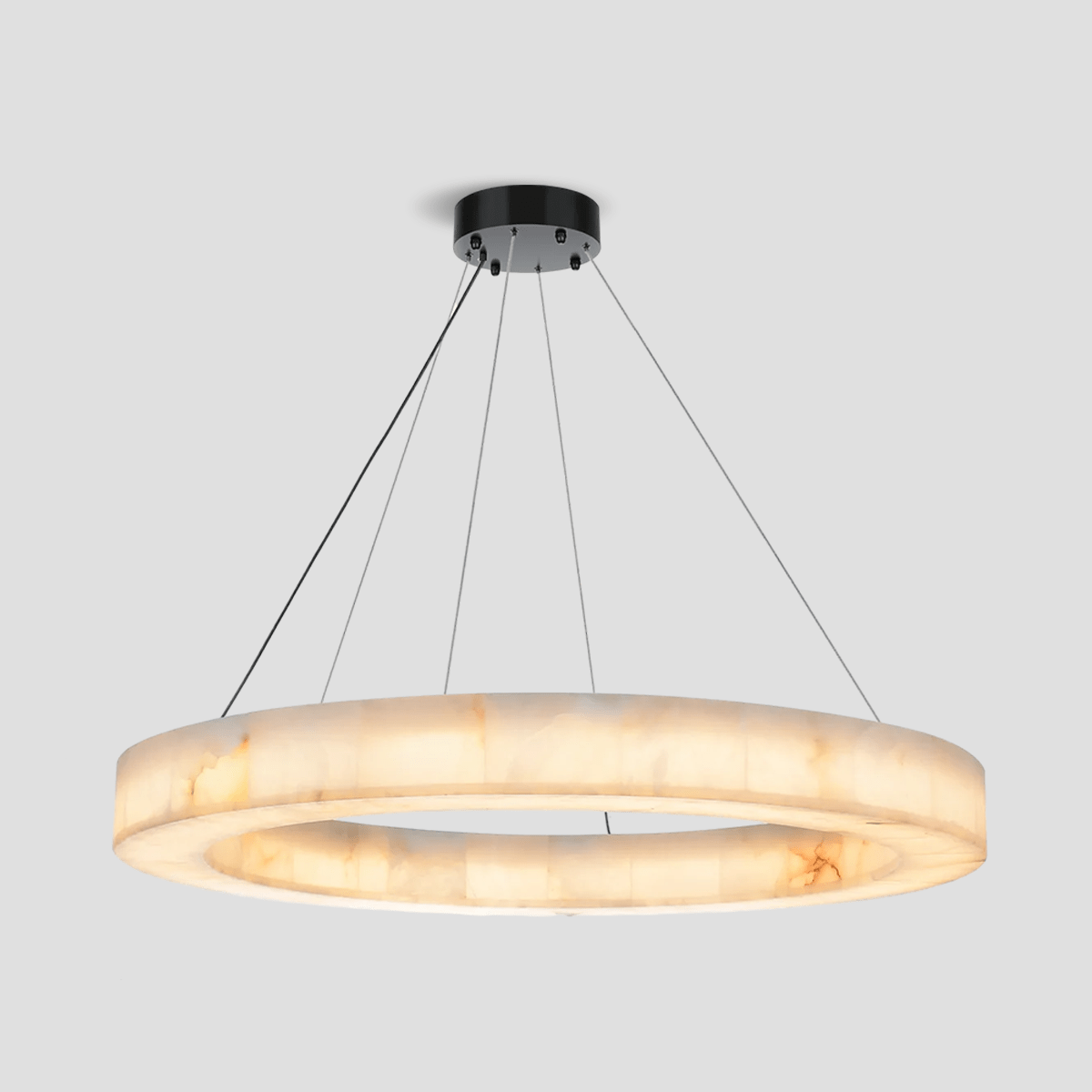 Alabaster Halo Ring Chandelier - 59"Wcasivra