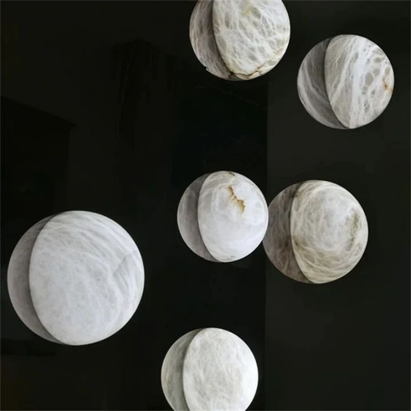 Alabaster Hemisphere Wall Sconce 5.9" D 7.9" D 11.8" D - 5.9" Dcasivra