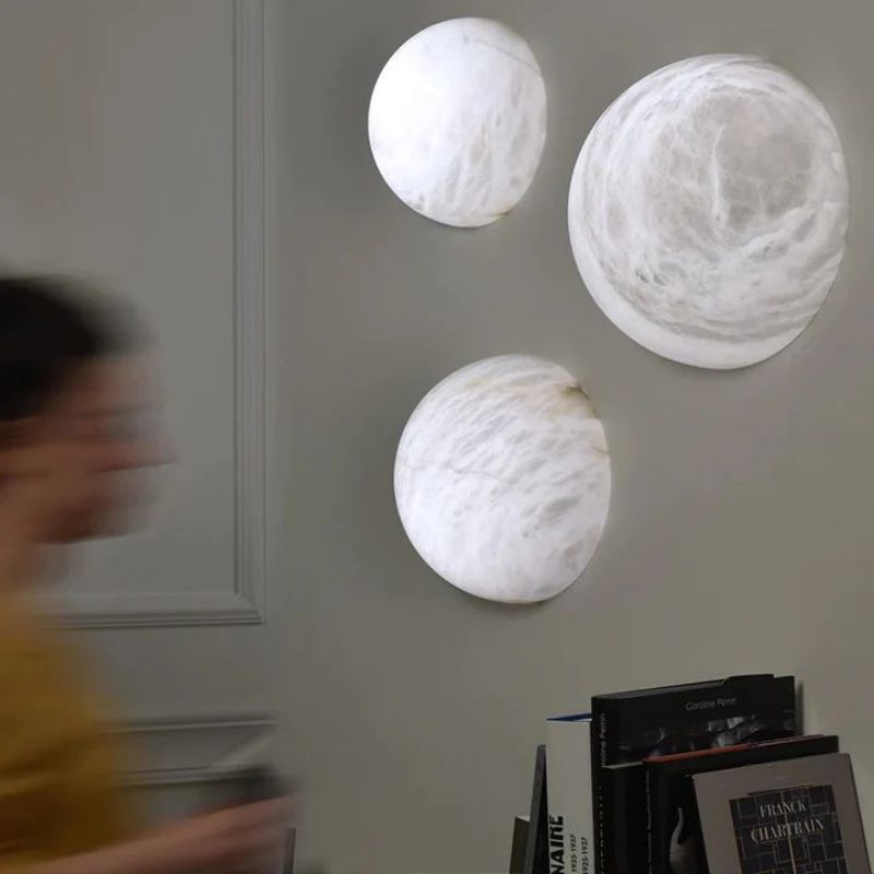 Alabaster Hemisphere Wall Sconce 5.9" D 7.9" D 11.8" D - 5.9" Dcasivra