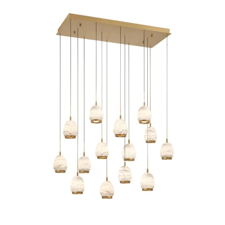 Alabaster Linear LED Chandelier - Matte Black5 Lightcasivra