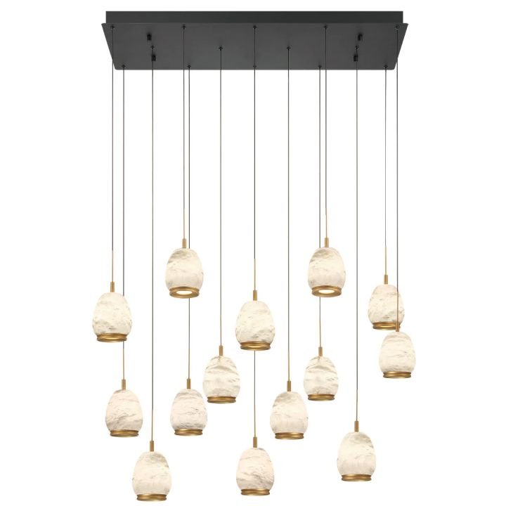Alabaster Linear LED Chandelier - Matte Black14 Lightcasivra