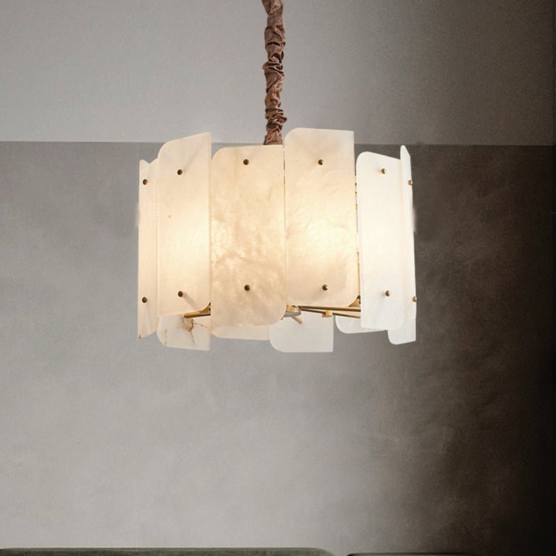Alabaster Lorry Round Chandelier 20" 31" - D20"casivra