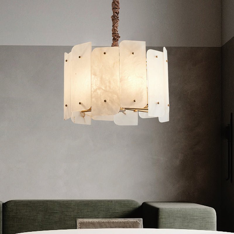 Alabaster Lorry Round Chandelier 20" 31" - D20"casivra