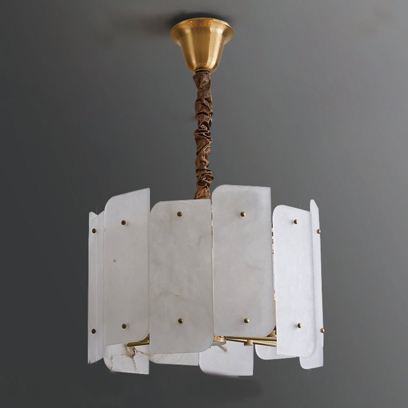Alabaster Lorry Round Chandelier 20" 31" - D20"casivra