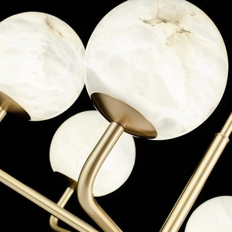 Alabaster Modern Global Dining Chandelier - 6 Lightscasivra