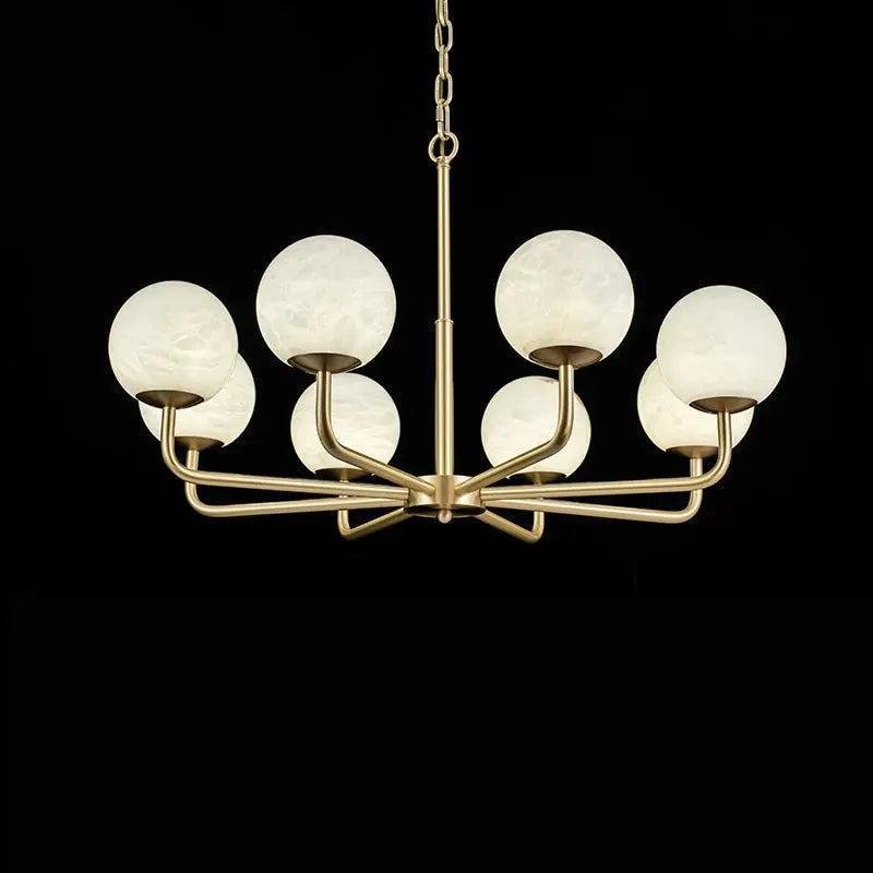 Alabaster Modern Global Dining Chandelier - 8 Lightscasivra