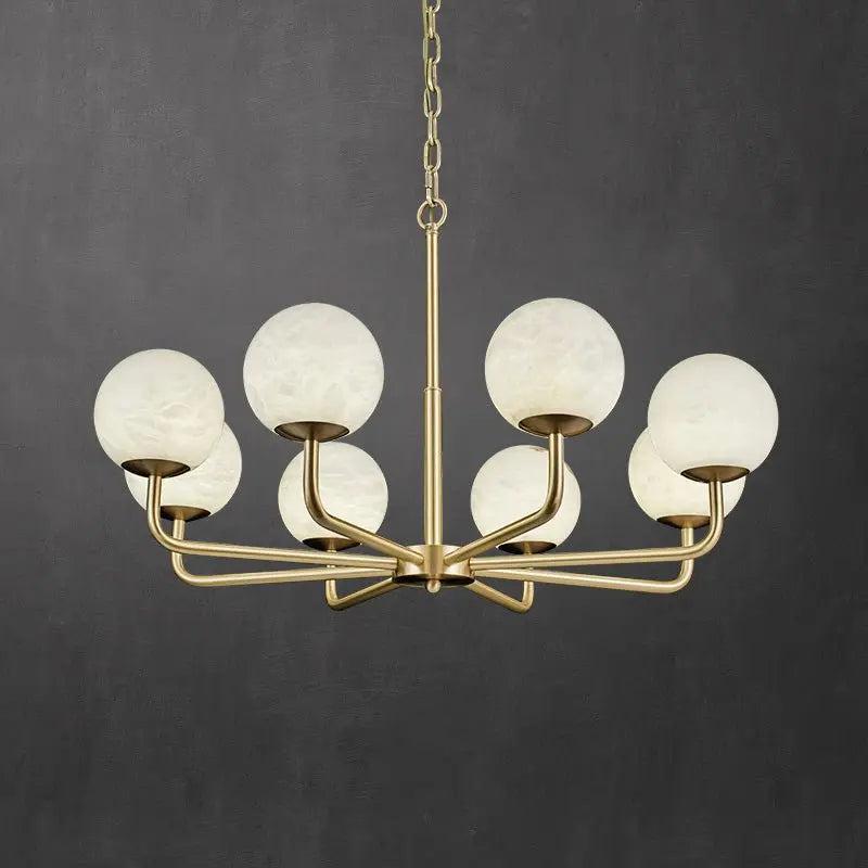 Alabaster Modern Global Dining Chandelier - 6 Lightscasivra