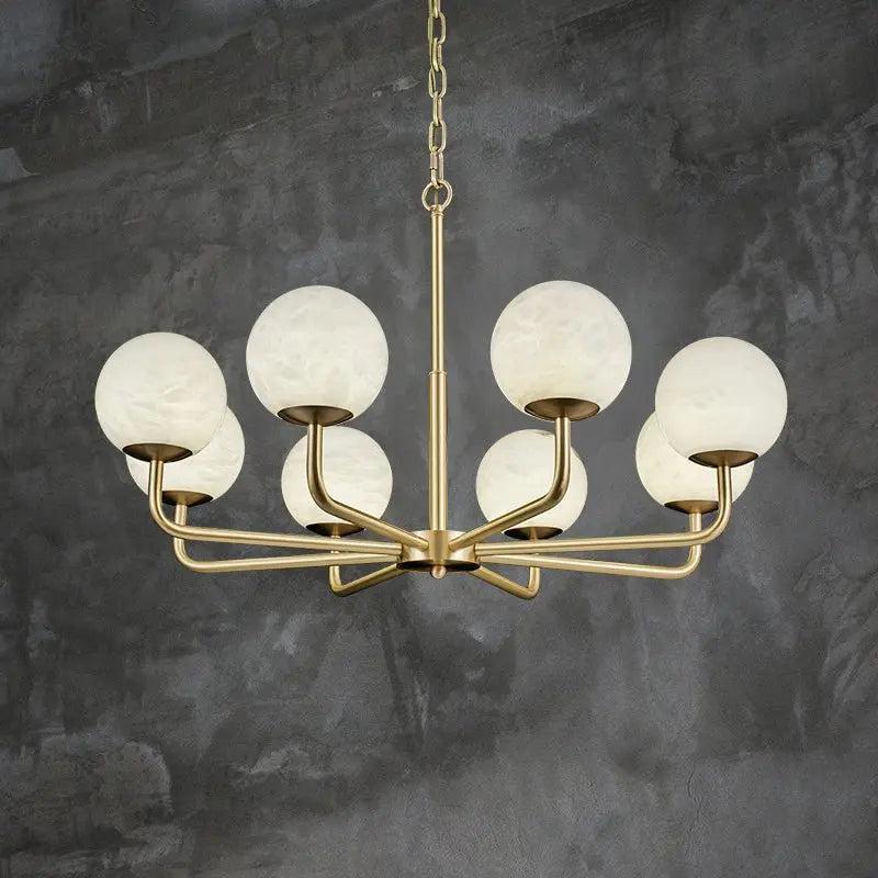 Alabaster Modern Global Dining Chandelier - 6 Lightscasivra