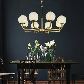 Alabaster Modern Global Dining Chandelier - 6 Lightscasivra