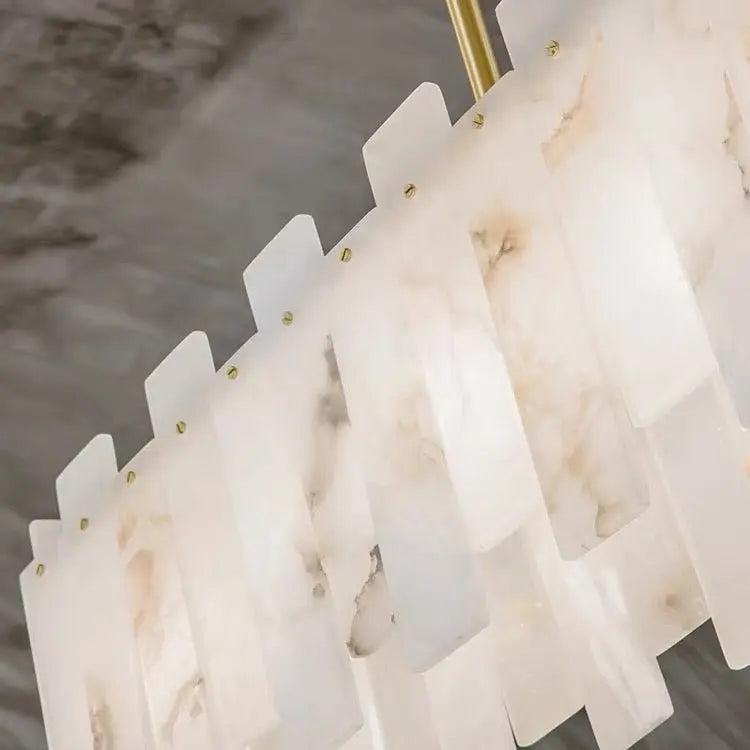 Alabaster Modern Rectangular Dining Room Chandeliers - casivra