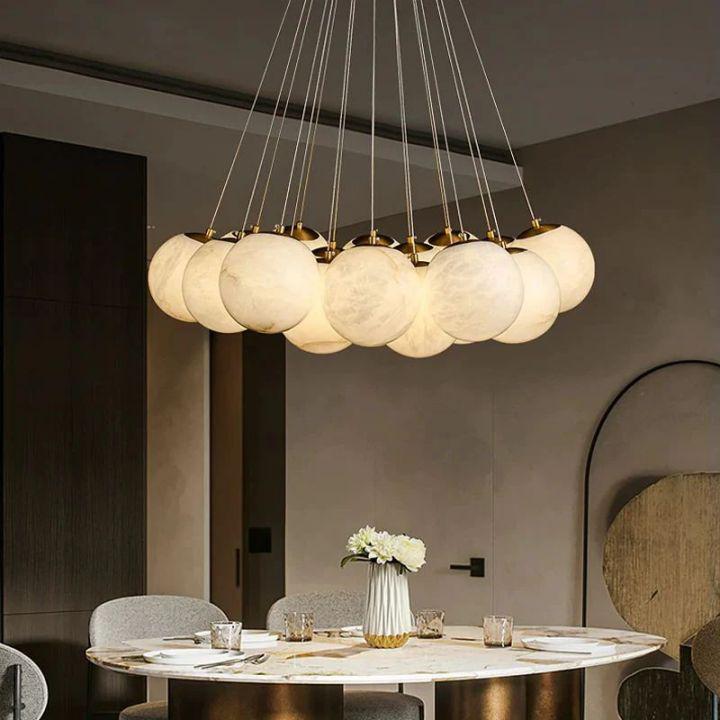 Alabaster Multi - lights Ceiling Pendant - 19 Lightcasivra