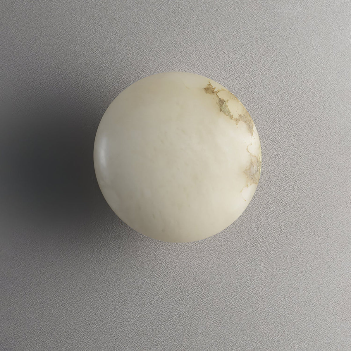 Alabaster Oval Ceiling Lamp - ∅ 7.9″ x H 3.9″Brass & WhiteWarm Lightcasivra