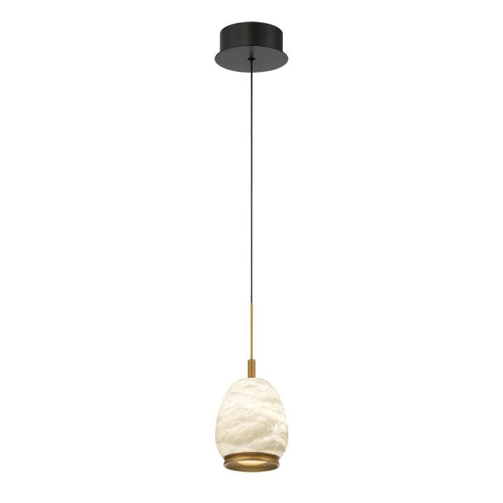 Alabaster Round LED Pendant - Matte Black1 Lightcasivra