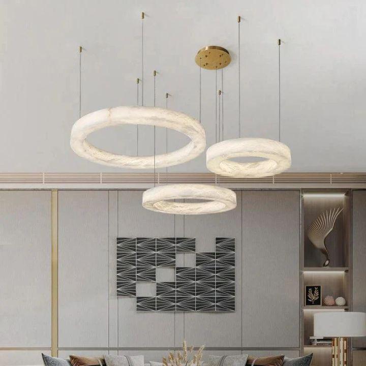 Alabaster Round Modern Pendant - 31.5" Dcasivra
