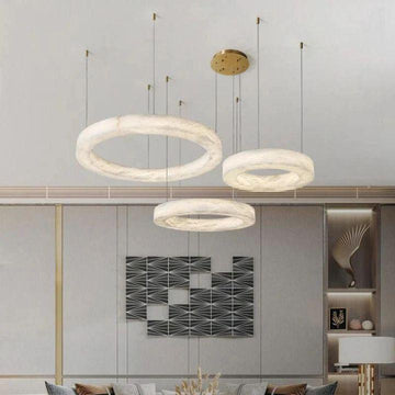 Alabaster Round Modern Pendant - 31.5" Dcasivra