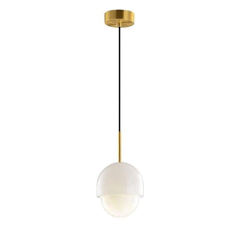 Alabaster Simple Bedside Pendant Light - 6"Dcasivra
