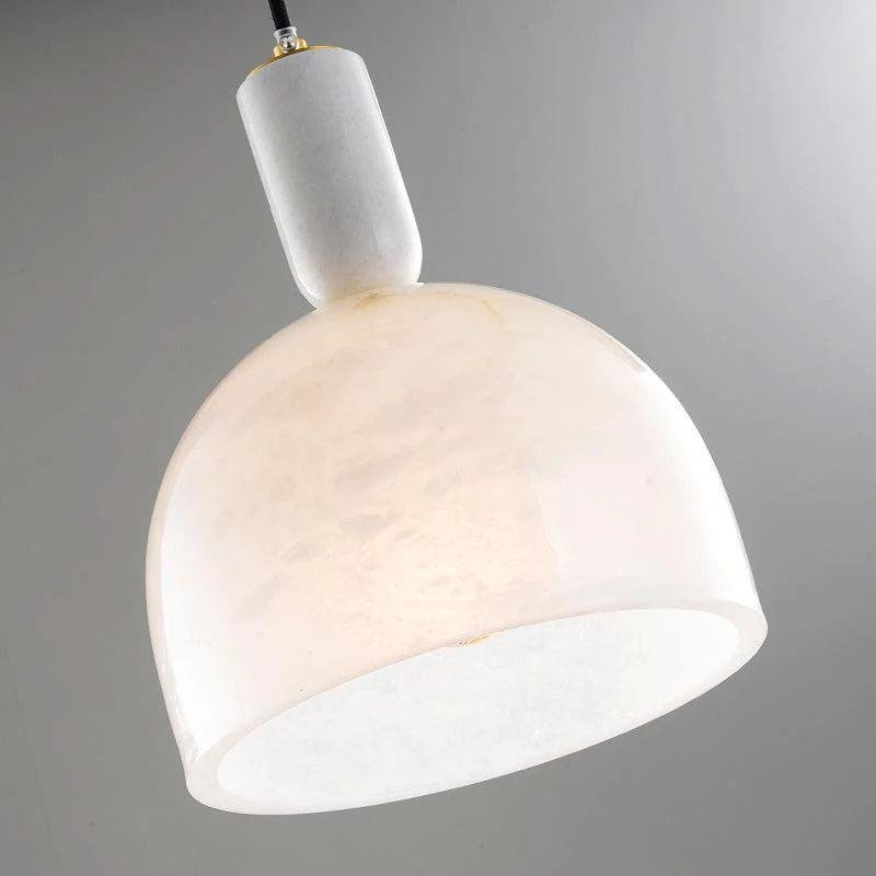 Alabaster Simple Bedside Pendant Light - 6"Dcasivra